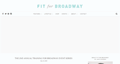 Desktop Screenshot of fitforbroadway.com